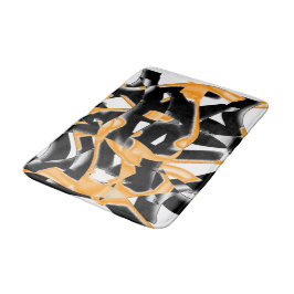 Konstig av brända band, orangens vita repor badrumsmatta