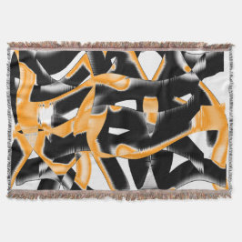 Konstig av brända band, orangens vita repor filt