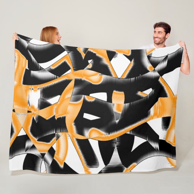 Konstig av brända band, orangens vita repor fleecefilt (På plats)