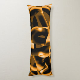 Konstig av bränt rosett band, orange färg kroppskudde