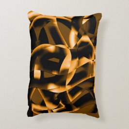 Konstig av bränt rosett band, orange färg prydnadskudde