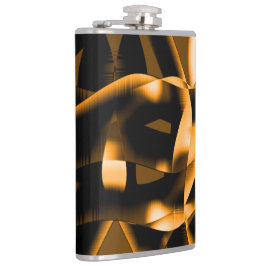 Konstig av bränt rosett band, orange och svart fickplunta