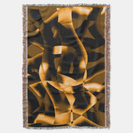 Konstig av bränt rosett band, orange och svart filt