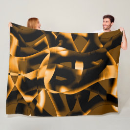 Konstig av bränt rosett band, orange och svart fleecefilt