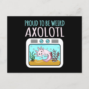 Konstig Axolotl Kawaii Animal Axolotls Älskare Pet Inbjudan Vykort