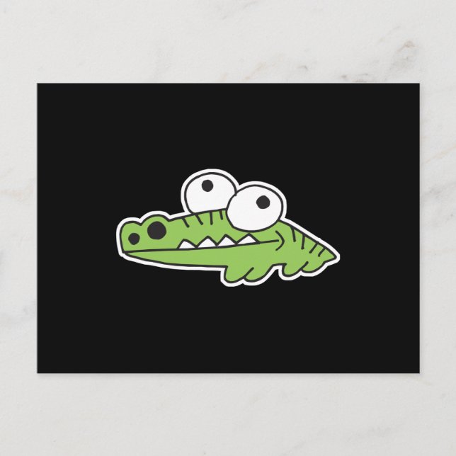 konstig babyalligator vykort (Framsida)