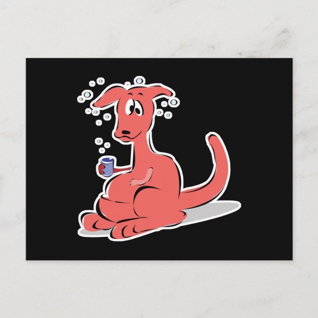 konstig berusad känguru vykort (Framsida)