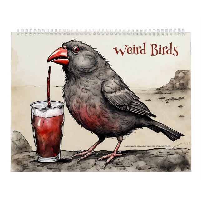 Konstig Birds Art Calendar Kalender (Omslag)