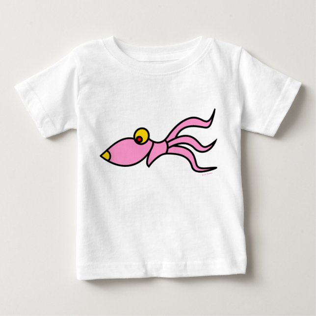 konstig bläckfisk babytröja tee (Framsida)