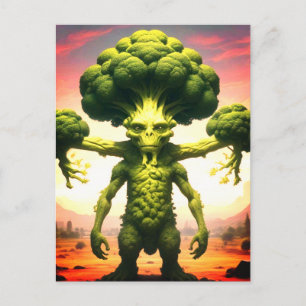 Konstig Broccoli Monster Vykort