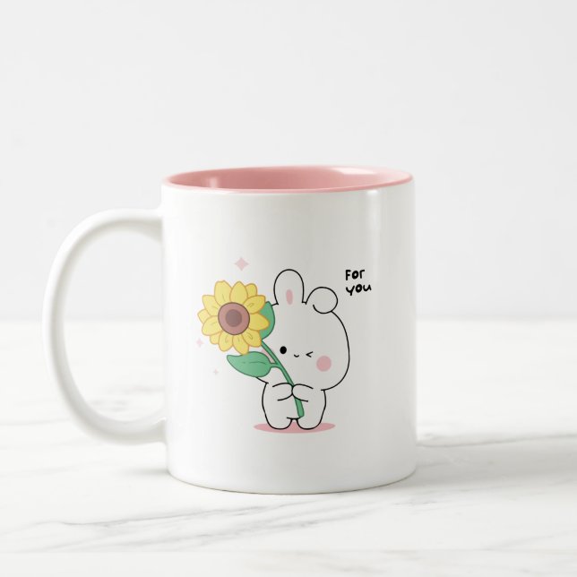 konstig bunt Två-Tonad mugg (Vänster)