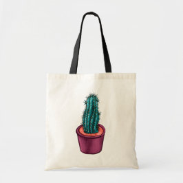 Konstig Cactus Trippy Poften Succulent Plant Tygkasse