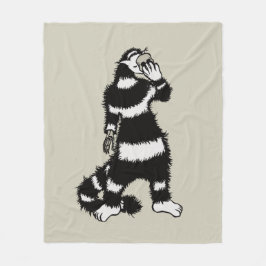 Konstig Cat Skull Mask Whimsical Gothic Fleecefilt