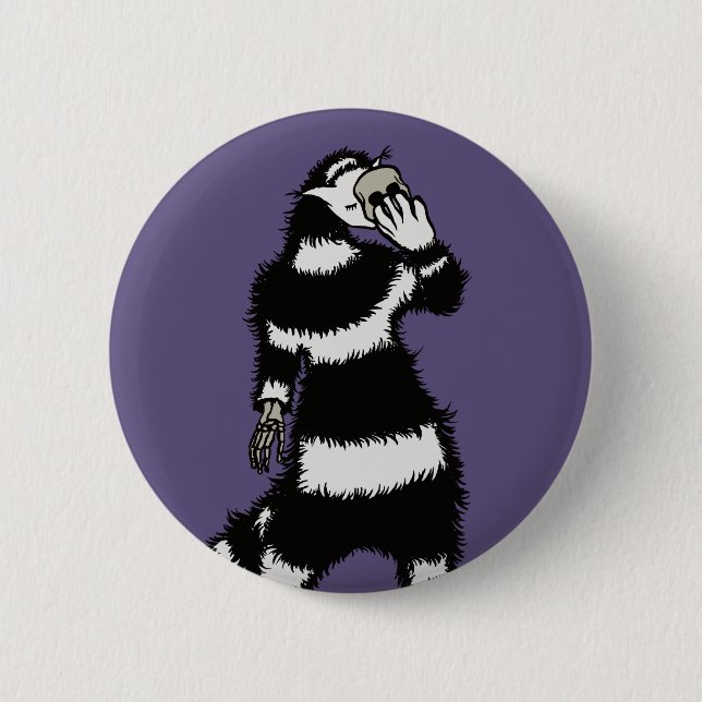 Konstig Cat Skull Mask Whimsical Gothic Knapp (Framsida)