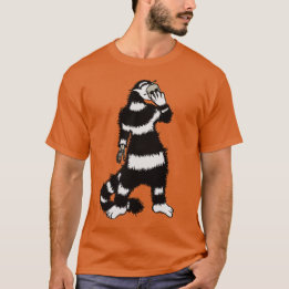 Konstig Cat Skull Mask Whimsical Gothic T Shirt