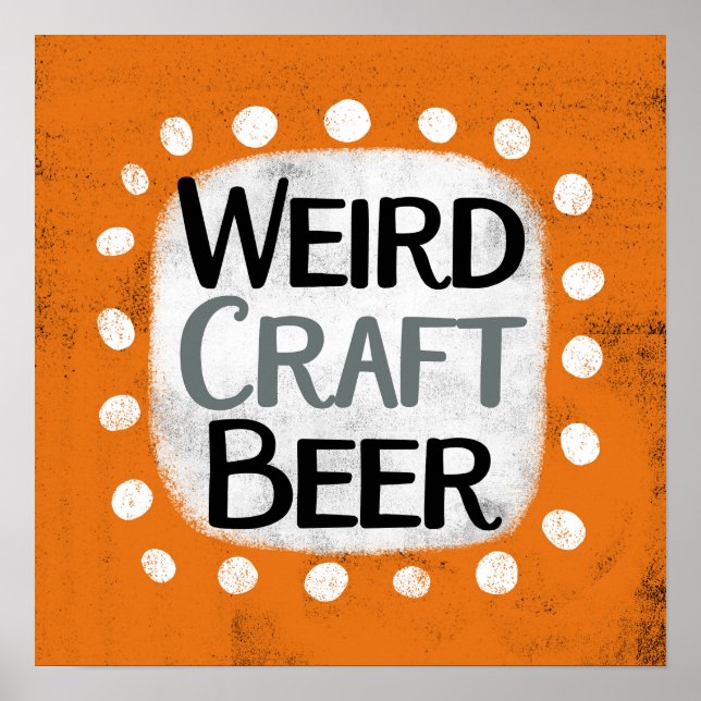 Konstig Craft Beer Poster väggkonst (Framsidan)