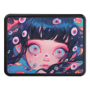 Konstig Creepy Cute Anime Girl Dragkroksskydd