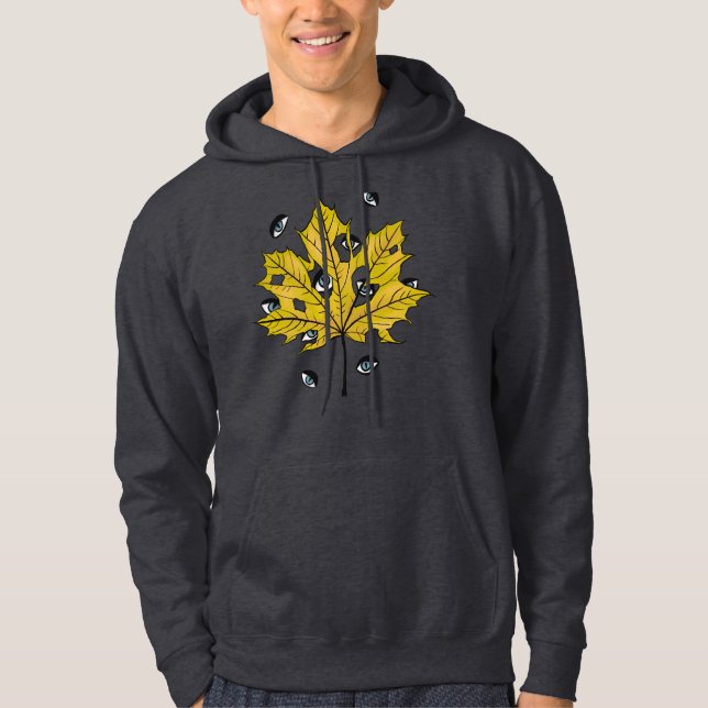 Konstig Creepy Halloween Botanical Art Hoodie (Framsida)