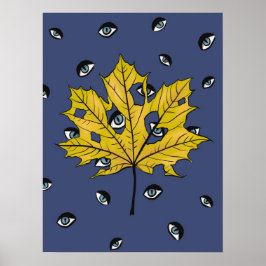 Konstig Creepy Halloween Botanical Art Poster