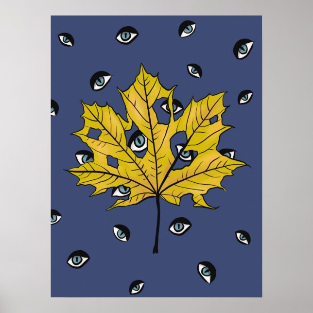 Konstig Creepy Halloween Botanical Art Poster (Framsidan)