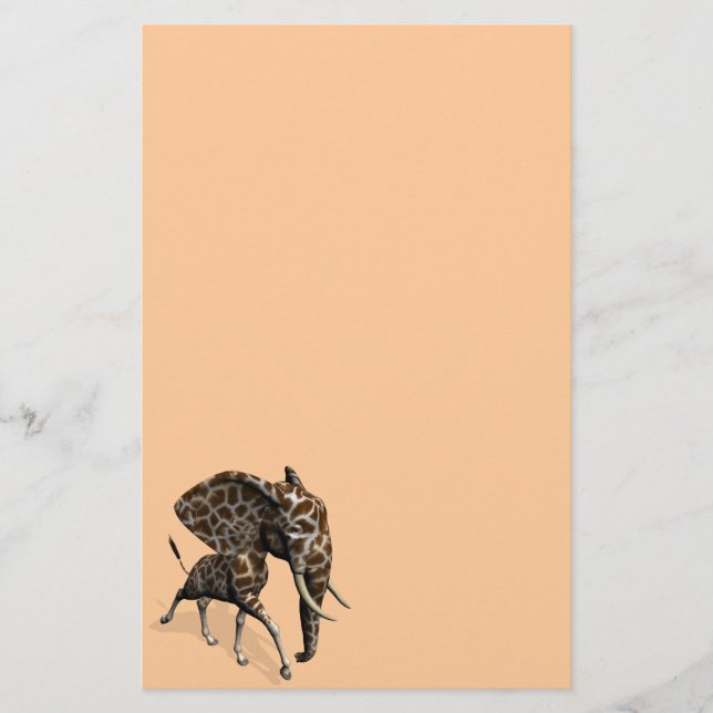 Konstig Elefant Giraff Hybrid Brevpapper (Framsida)