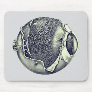 Konstig Eyeball Modern Vintage Teckning GRÅTT Musmatta