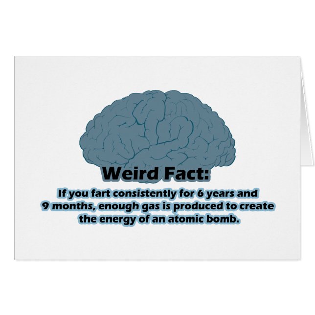 Konstig Fact - atomkonst Hälsningskort (Framsidan Horizontal)