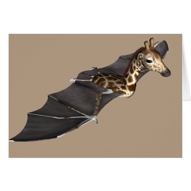 Konstig Fladdermus Giraffe Mutation Hälsningskort (Framsidan Horizontal)