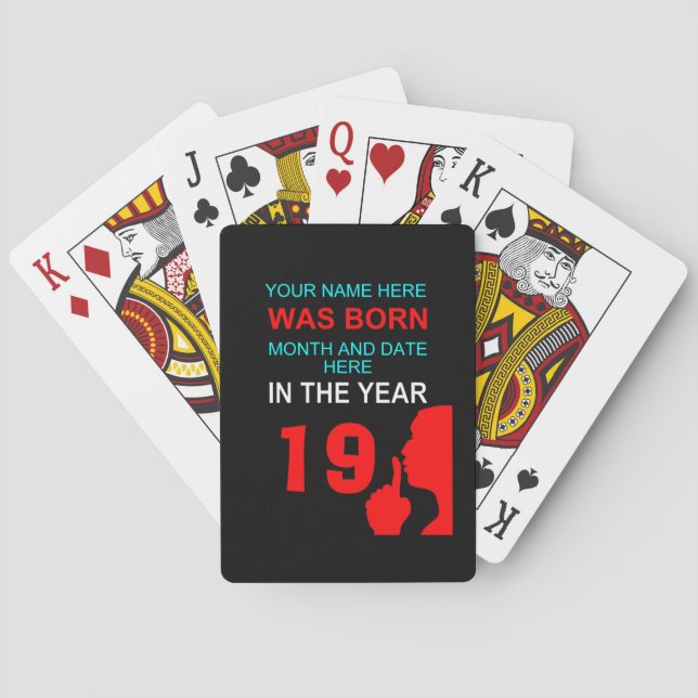 konstig födelsedagsegenskap casinokort (Baksidan)