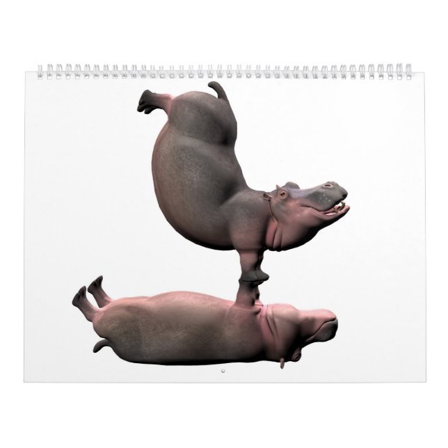 Konstig Funny Hippos 2025 Kalender (Omslag)