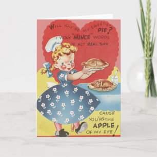 Konstig Funny Mince Apple Paj Waitress Valentine Helgkort