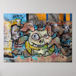 Konstig Gris Ansikte Poster