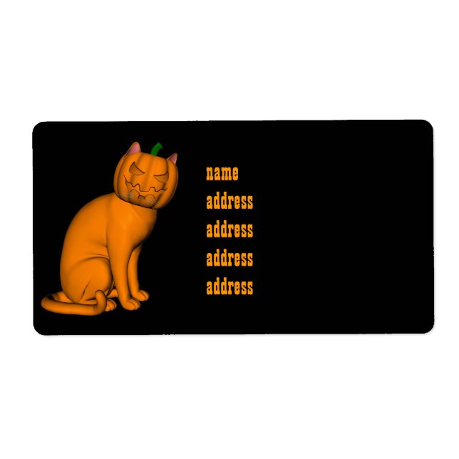 Konstig Halloween Cat Fraktsedel (Framsidan)