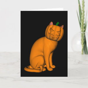 Konstig Halloween Cat Kort