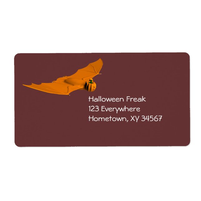 Konstig Halloween Fladdermus Fraktsedel (Framsidan)