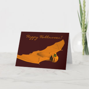 Konstig Halloween Fladdermus Kort