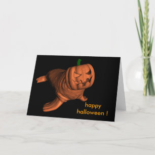 Konstig Halloween Walrus Kort