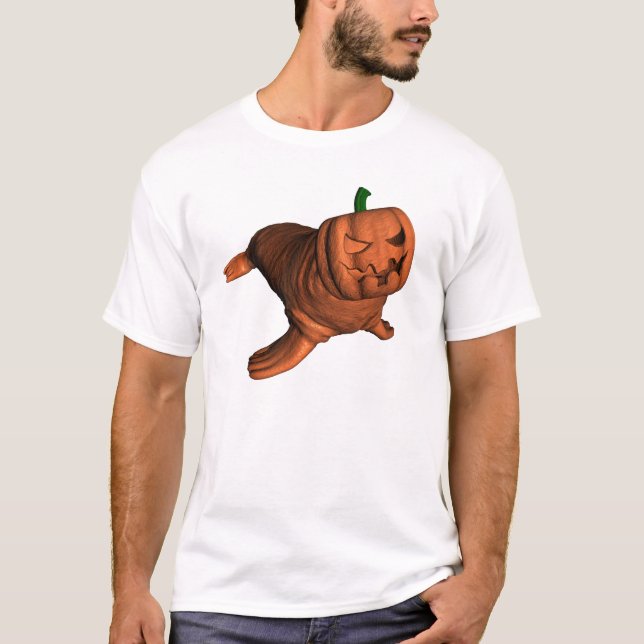 Konstig Halloween Walrus Tee (Framsida)