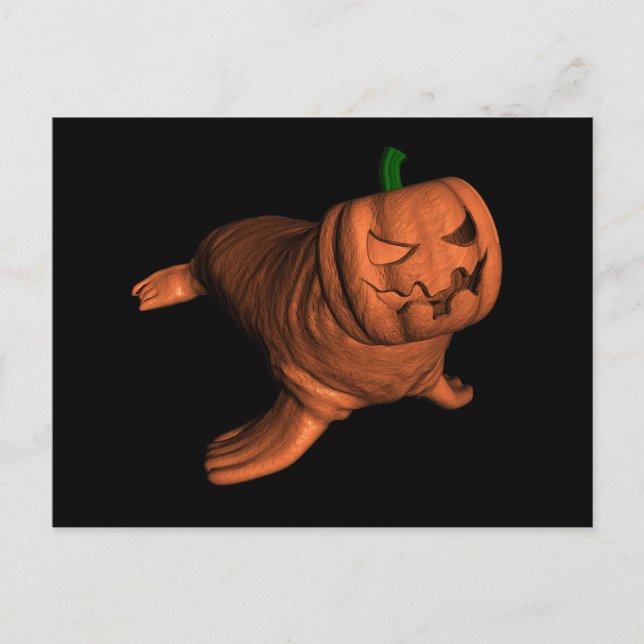 Konstig Halloween Walrus Vykort (Framsida)