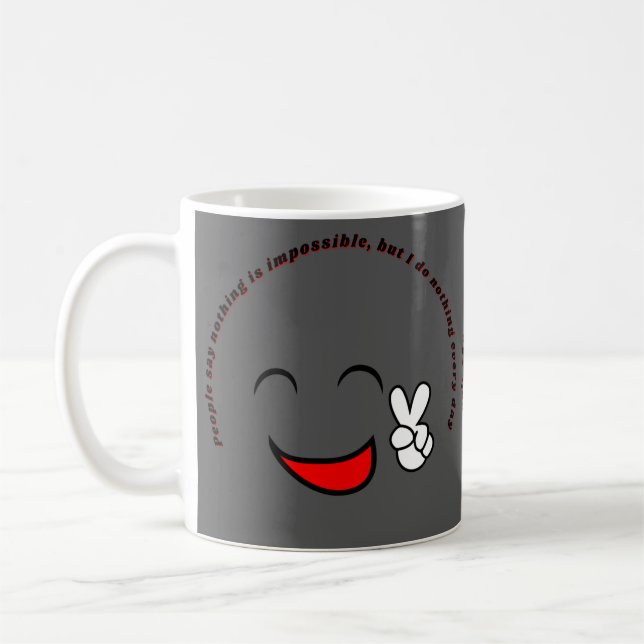 konstig kaffemugg (Vänster)