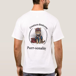 konstig katt i skotsk tartan | Roligt Sarcasm T Shirt