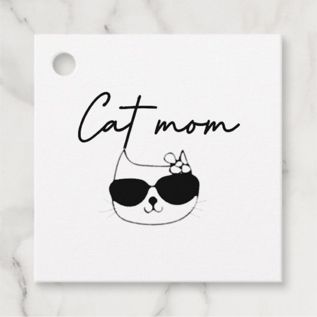 konstig katt mamma gåvor etiketter (Framsida)