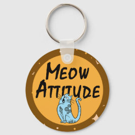 konstig katt nyckelring