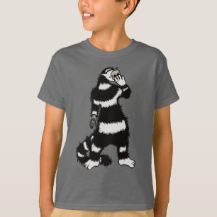 Konstig katt skalle mask visgottisk t shirt
