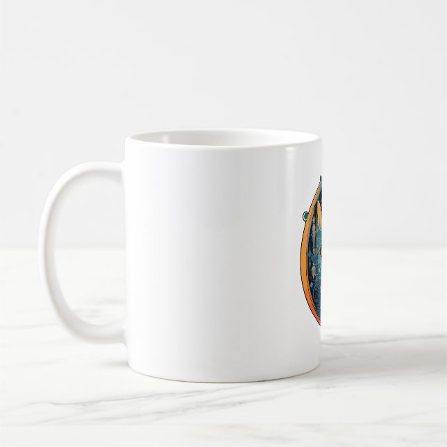 Konstig katt som stirrar på dina strålkastare kaffemugg (Vänster)
