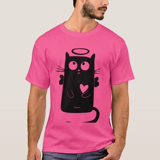 konstig katt t shirt (Framsida)