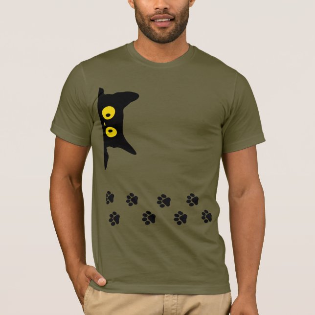 konstig katt t shirt (Framsida)