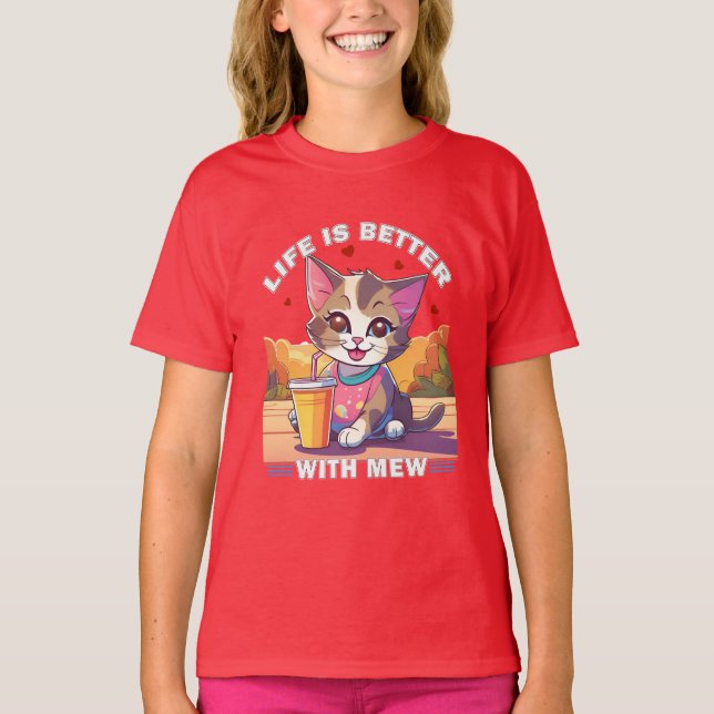 konstig katt t shirt (Framsida)