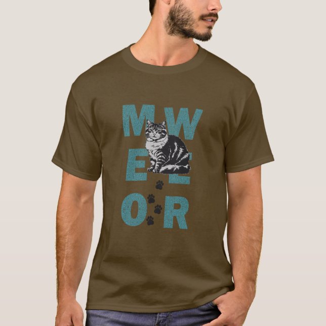 konstig katt t shirt (Framsida)