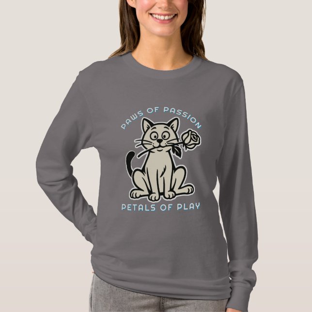 konstig katt t shirt (Framsida)